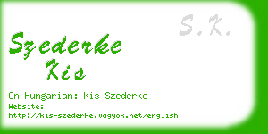 szederke kis business card